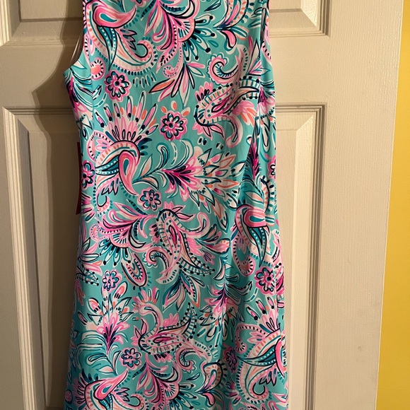 Aryeh Multicolor Floral Dress. SPF 50, pockets, NWT size S.  Great fabric - Picture 3 of 7